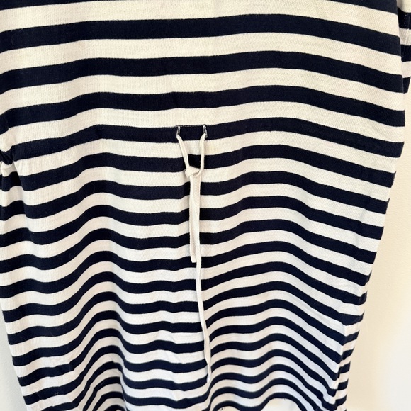 Sonoma Nautical stripe 100% cotton short sleeve dress blue white medium dress - Picture 3 of 6